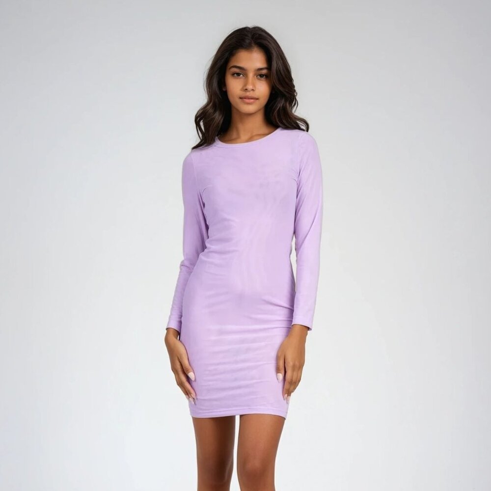 Lavender Long Sleeve Mesh Dress - NWT - The Label